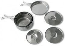 Набор круглых котелков - 3 шт. (0,6; 1,0; 1,2 л.) - Три друга и подруга