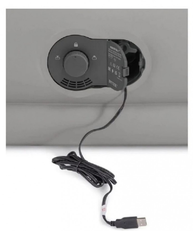 Кровать надувная Mid-Rise Comfort, 152х203х36см, с насосом USB