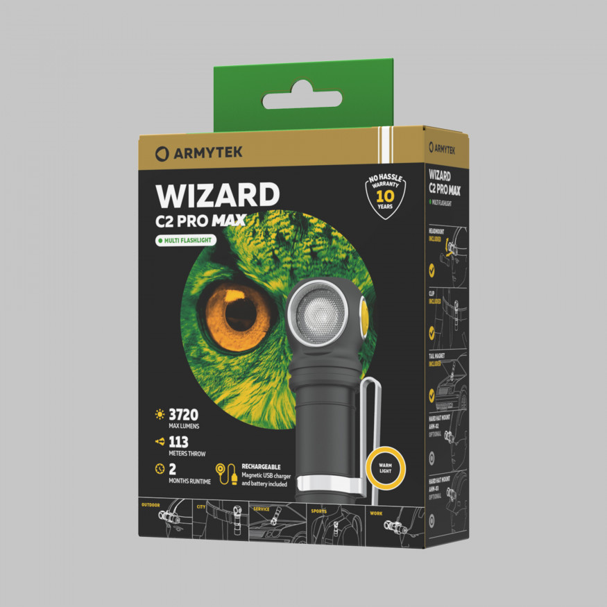 Armytek Wizard C2 Pro Max Magnet USB (теплый свет)